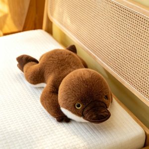 Soft Brown Lying Platypus Plush Toy