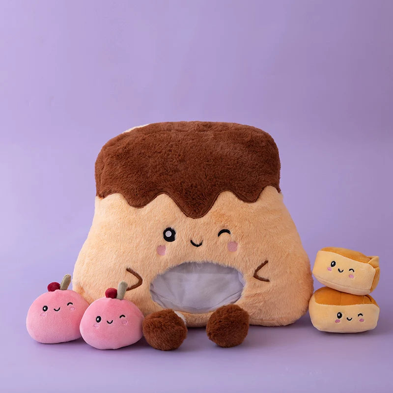 Sweet Custard Plush Pillow with Hand Warmer Pocket - Image 7