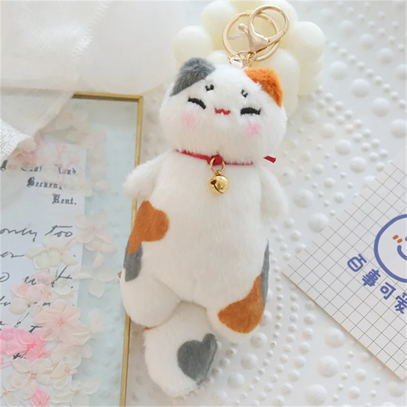 Kawaii Chubby Calico Cat Plushie with Bell - Image 6