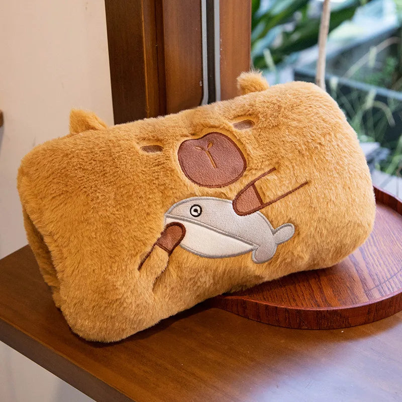 Adorable Capybara Plush Hand Warmer Cushion - Image 7