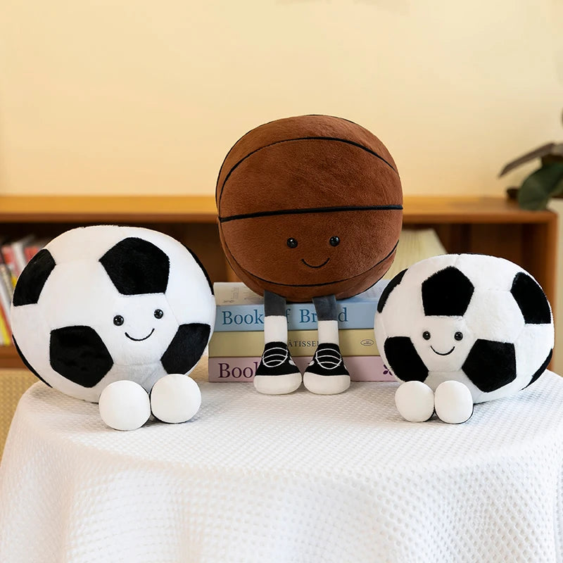 Cute Blue Yellow Volleyball Plush Toy - Image 2