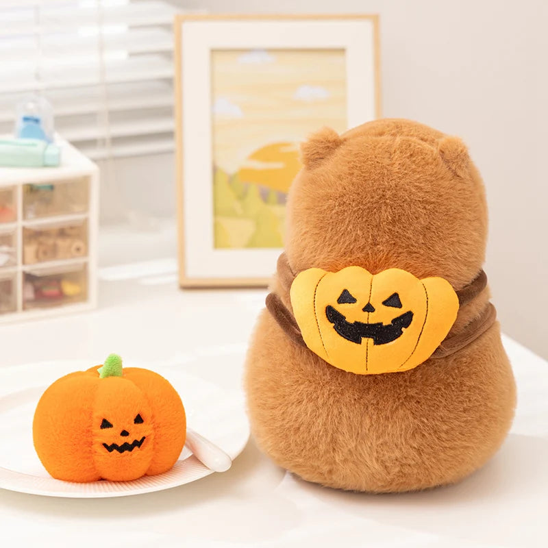 White Dog and Brown Wombat Halloween Plush Set - Image 3