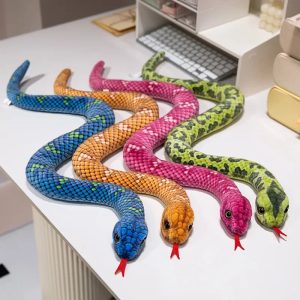 Vibrant Scale Pattern Plush Snake