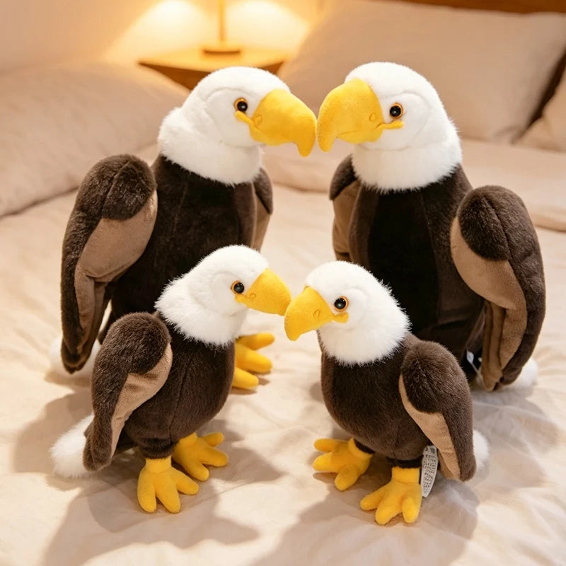 Plush Bald Eagle with White Head and Yellow Beak - Image 2