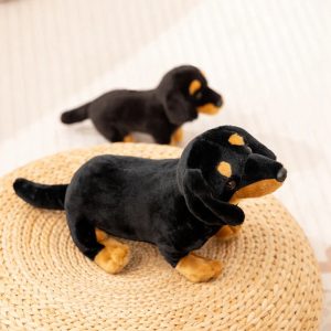 Soft Black and Tan Dachshund Plush Toy