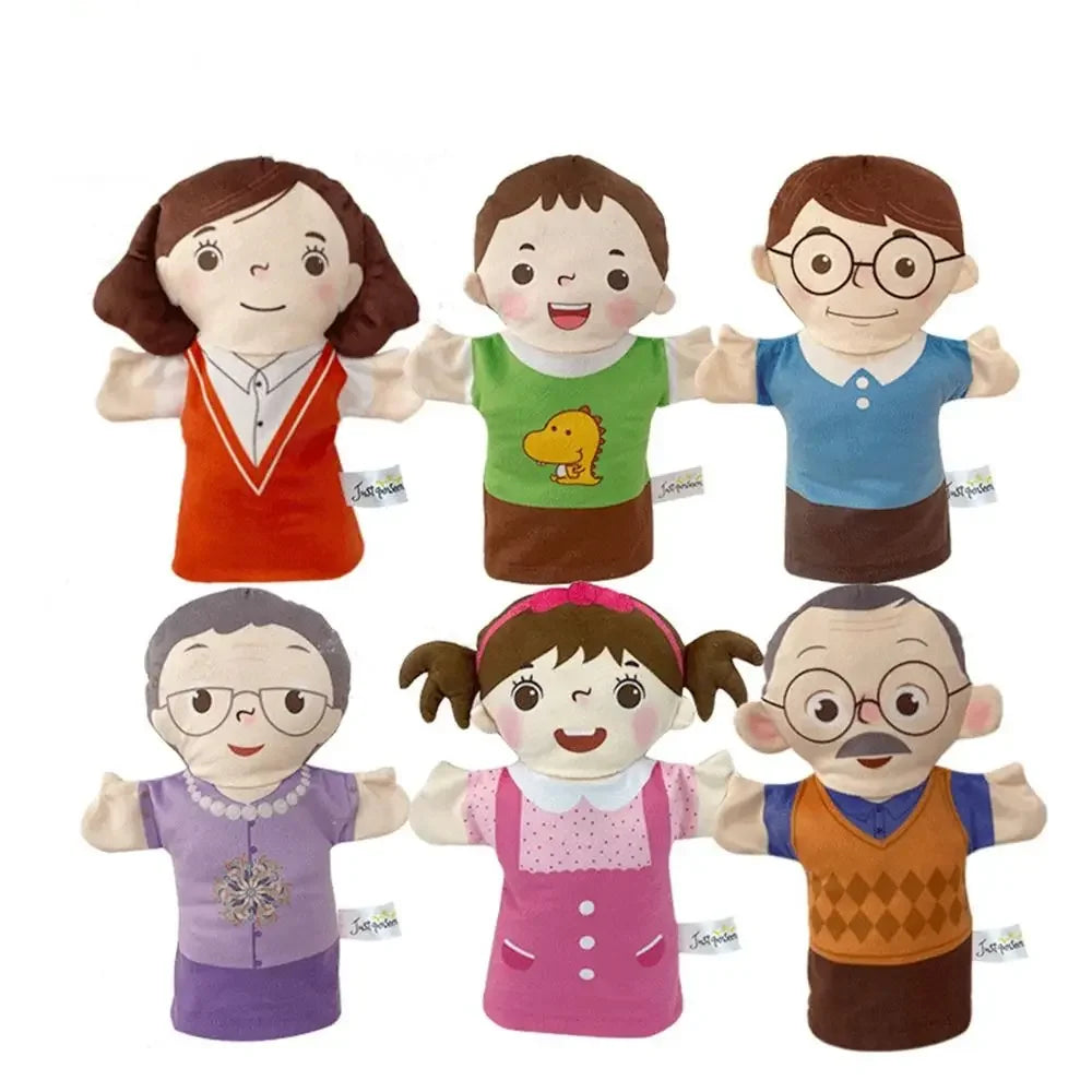6-Piece Family Plush Hand Puppet Set - Image 2