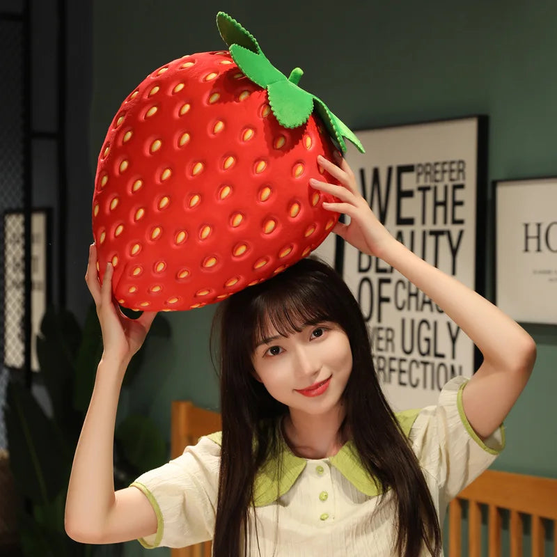Oversized Bright Red Strawberry Plush - Image 6