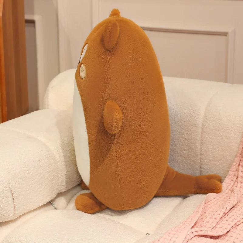 Brown and White Lying Animal Plush - Image 4