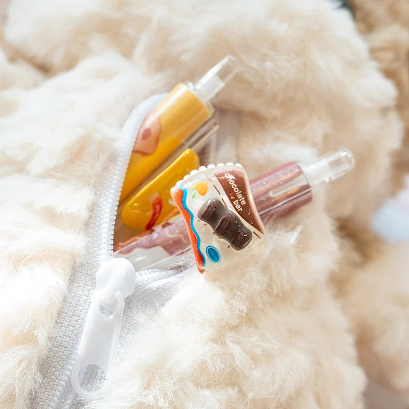 Fluffy Brown and Cream Puppy Pencil Case - Image 4