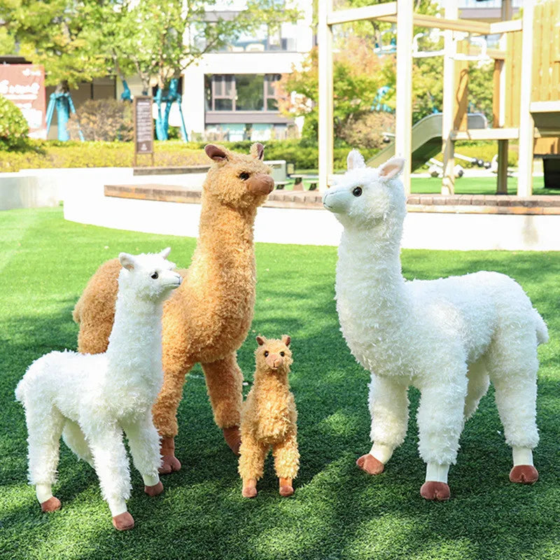 Standing White Plush Alpaca Toy - Image 3