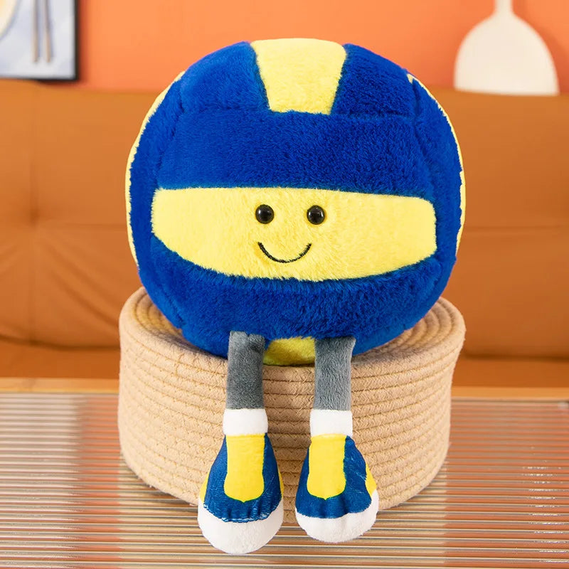 Cute Blue Yellow Volleyball Plush Toy - Image 8