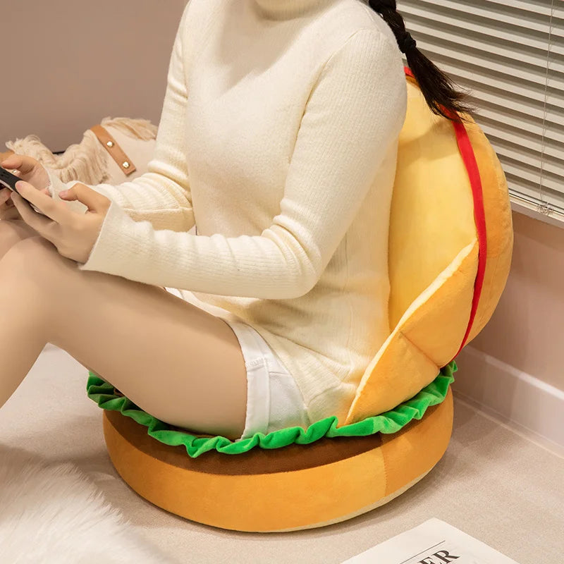 Cute Yellow Hamburger Plush Pillow - Image 4