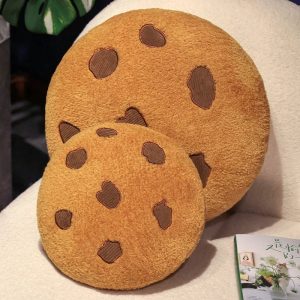 Soft Chocolate Chip Cookie Plush Pillow