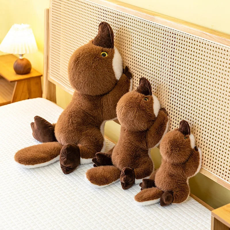 Soft Brown Lying Platypus Plush Toy - Image 6