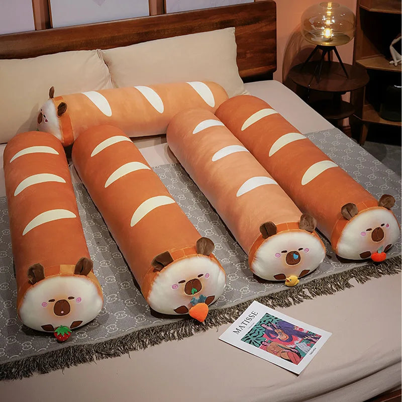 Cute Orange Gradient Baguette Plush Body Pillow - Image 4