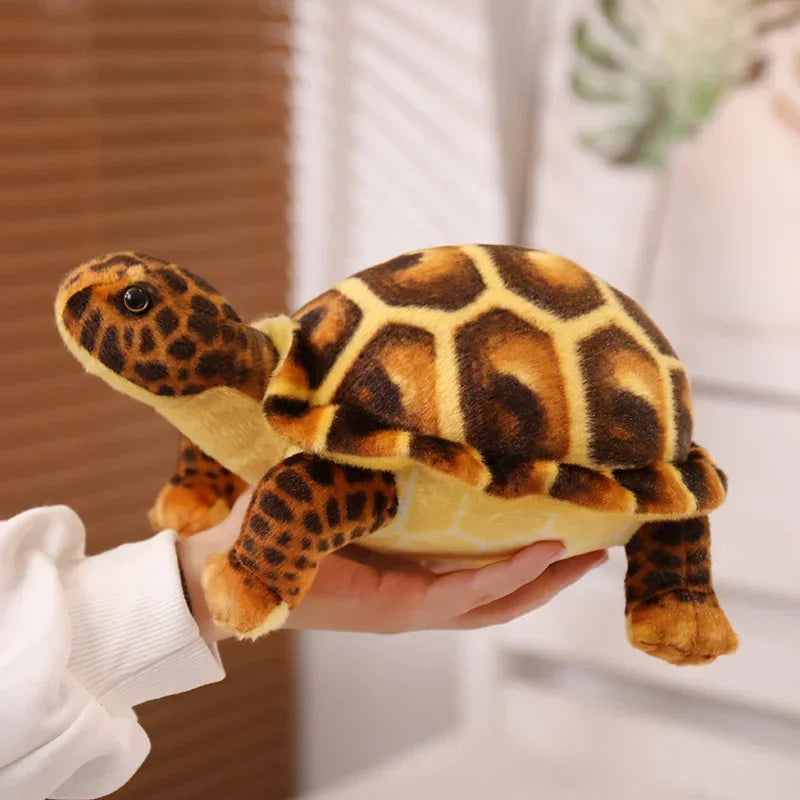 Realistic Soft Sea Turtle Plush with Segmented Shell - Image 2