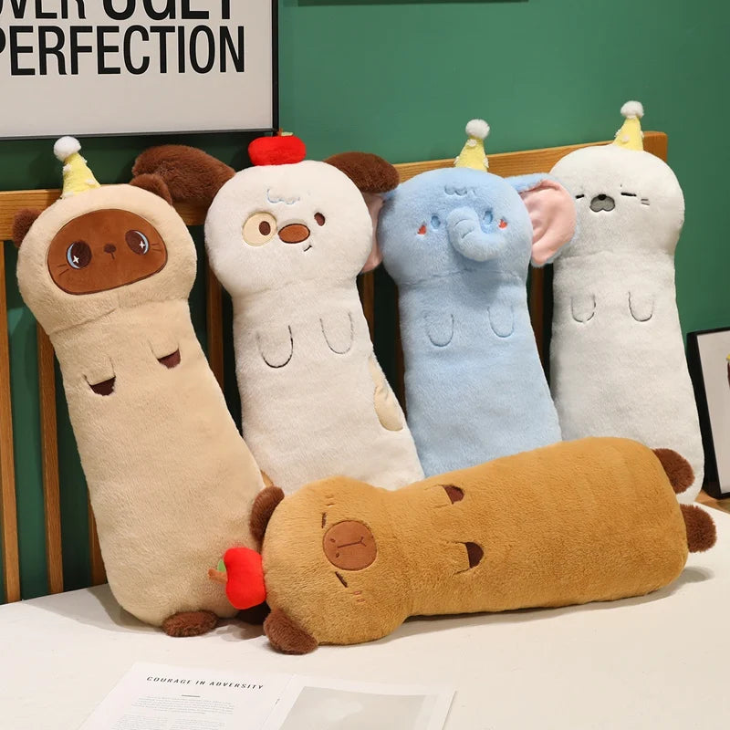 Cute Tan Cat Plush Body Pillow - Image 2