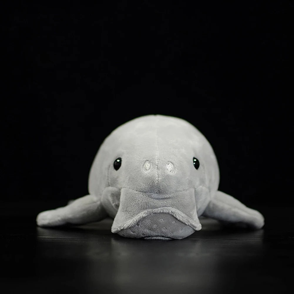 Cute Light Gray Manatee Plush Toy - Image 2