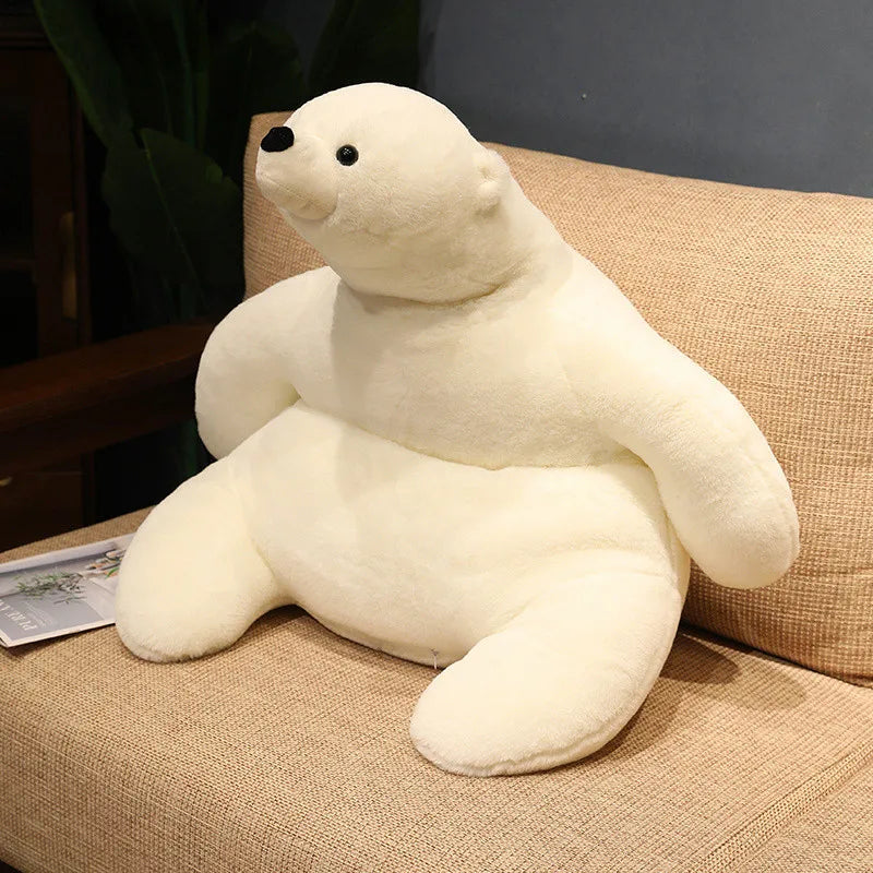 Giant Soft White Polar Bear Body Pillow Plush - Image 2