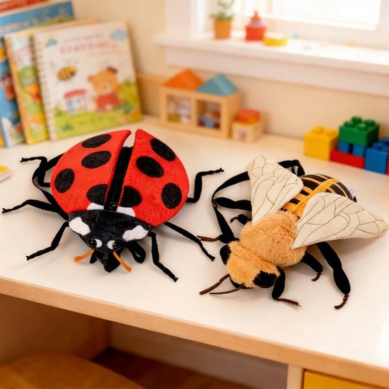 Cute Red Ladybug Plush Backpack - Image 4