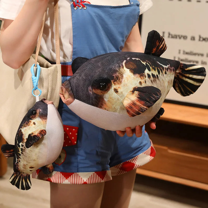Lifelike Mottled Pufferfish Plush Toy - Image 5