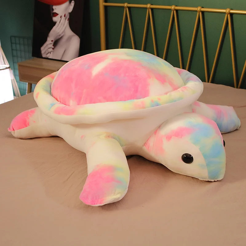 Oversized Green Turtle Plush with Yellow Shell - Image 11