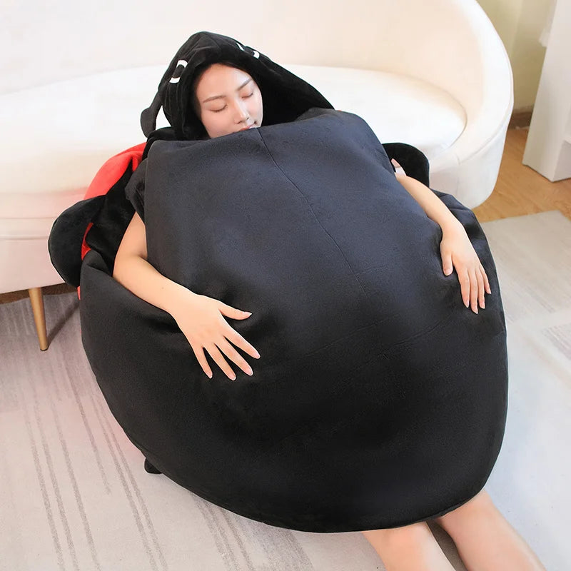 Oversized Ladybug Plush Wearable Sleeping Bag - Image 5
