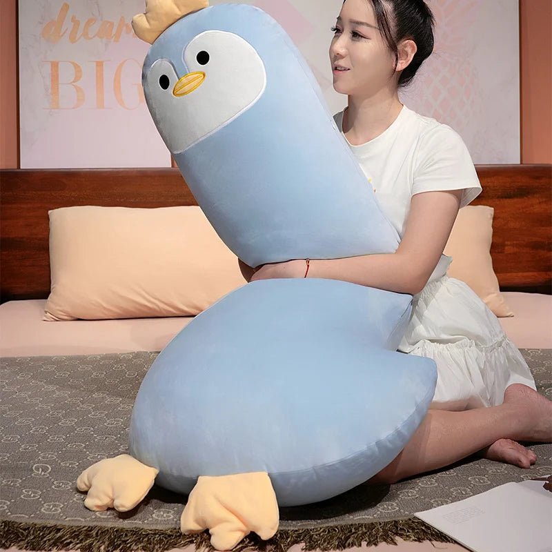 Cute Blue Penguin Long Plush Body Pillow - Image 5