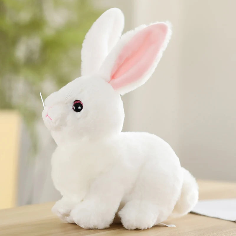 Cute White Plush Rabbit with Pink Ears - Image 6