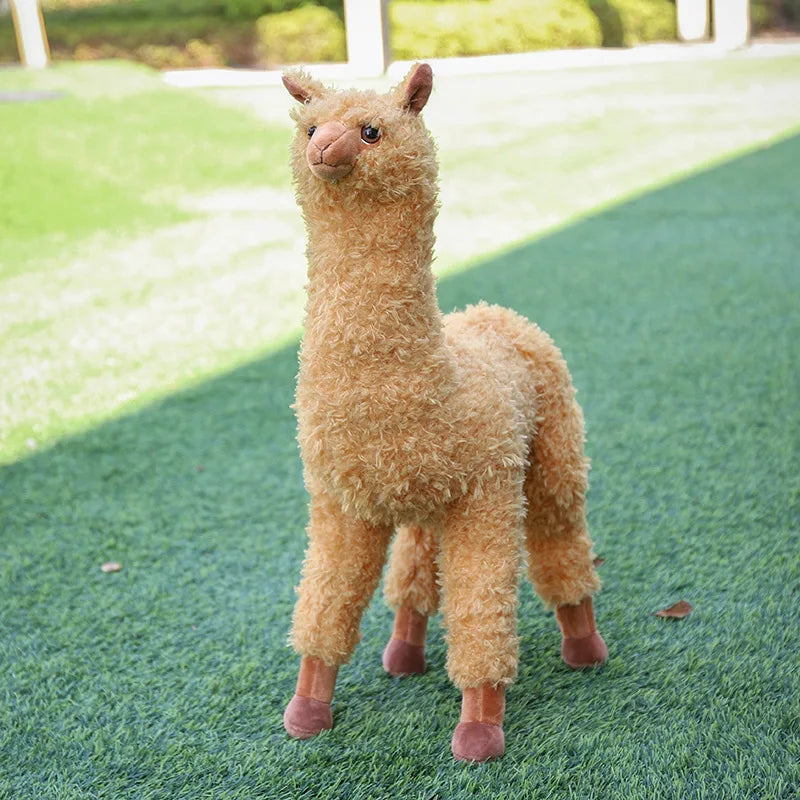Standing White Plush Alpaca Toy - Image 7