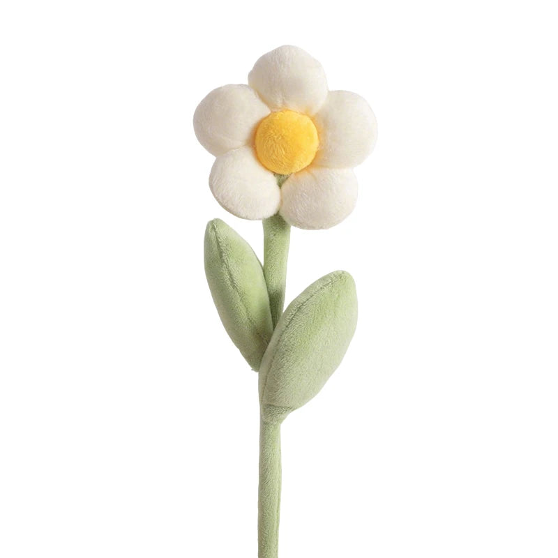 Mixed Pastel Plush Daisy and Tulip Bouquet - Image 5