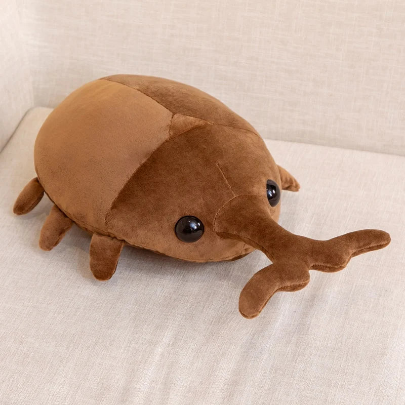 Soft Rhinoceros Beetle Plush Toy, Brown or Tan - Image 4