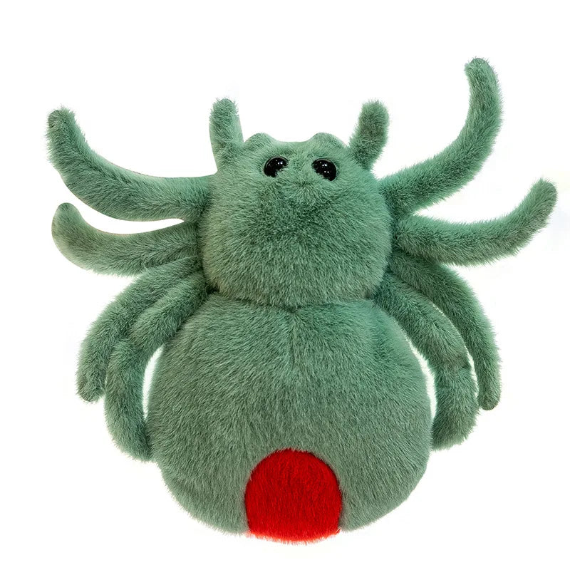 Plush Black Widow Spider with Red Hourglass - Image 2