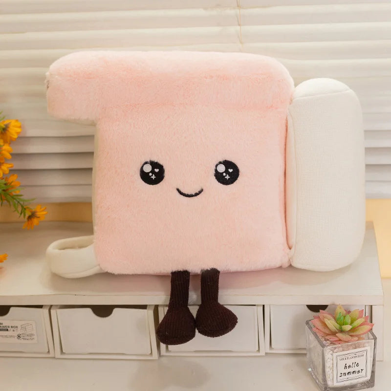 Adorable Brown Toast Plush with Sleepy Face - Image 7