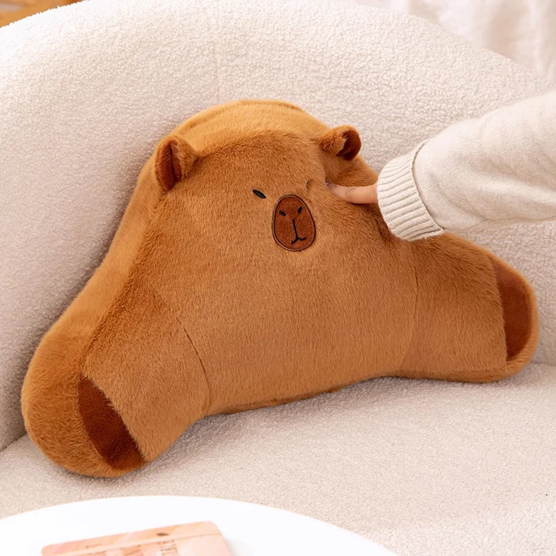 Brown Capybara Plush Lumbar Support Pillow - Image 6