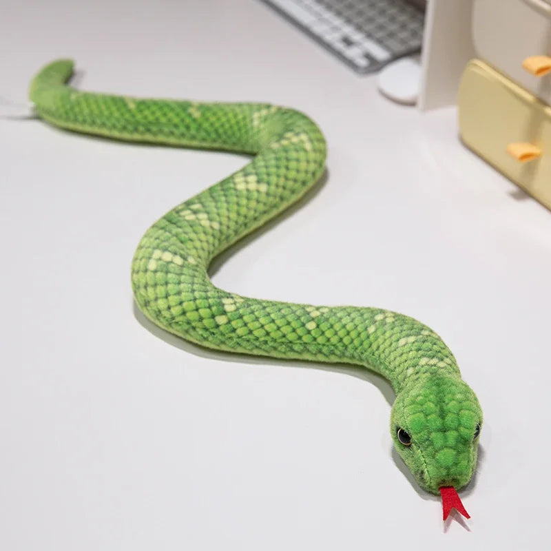 Vibrant Scale Pattern Plush Snake - Image 10