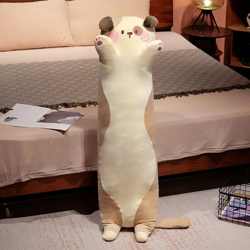 Soft Cream Pug Dog Extra Long Plush Body Pillow - Image 7