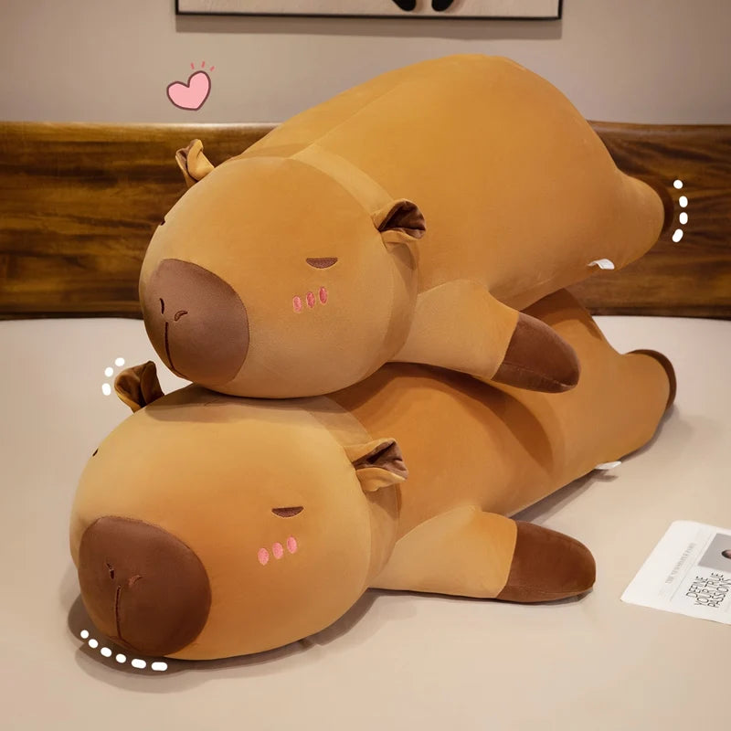 Long Brown Plush Animal Body Pillow - Image 4