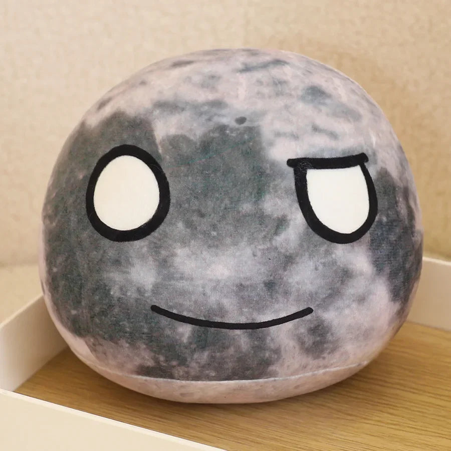 Round Orange Sun Plush Pillow with Asymmetric Face - Image 15