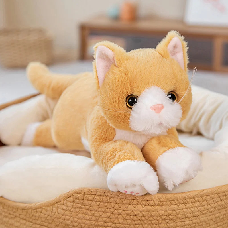 Adorable Lying Tuxedo Cat Plush Toy - Image 8