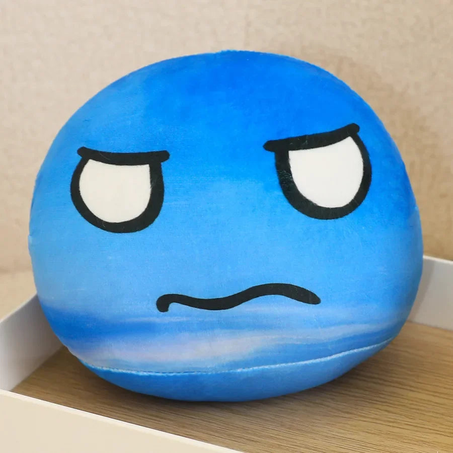 Round Orange Sun Plush Pillow with Asymmetric Face - Image 14