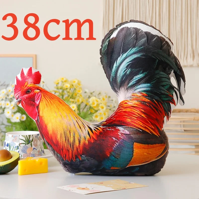 Colorful Realistic Rooster Plush Pillow - Image 14
