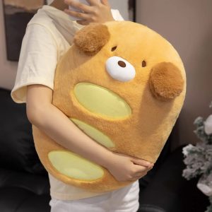 Large Squishy Golden-Brown Dog Plush Pillow