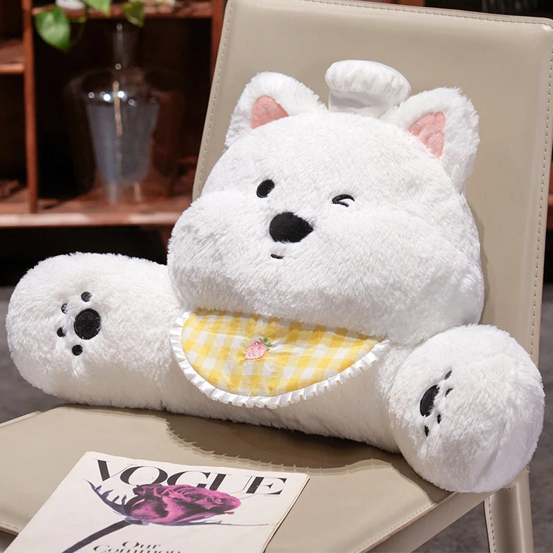 Cute White Plush Bee and Bear Animal Pillow Set - Image 7