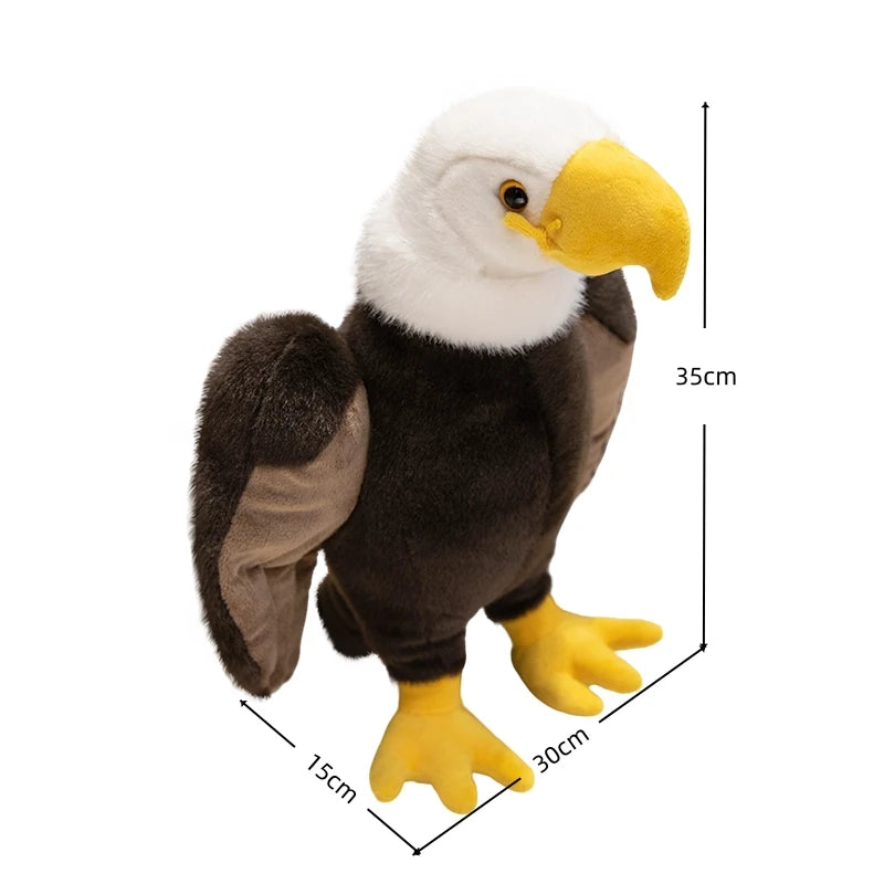 Plush Bald Eagle with White Head and Yellow Beak - Image 7