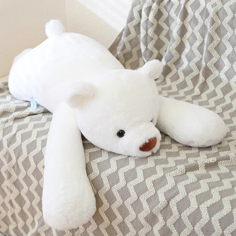 Soft Giant White Plush Bear Cuddle Pillow - Image 6