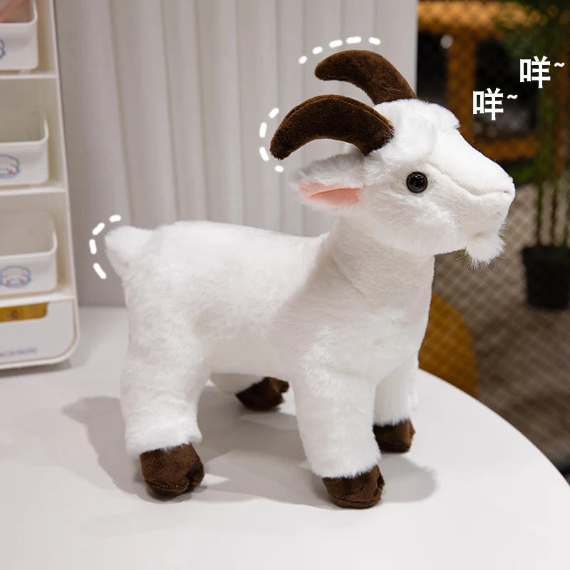 Adorable Black and White Plush Goat Pair - Image 7
