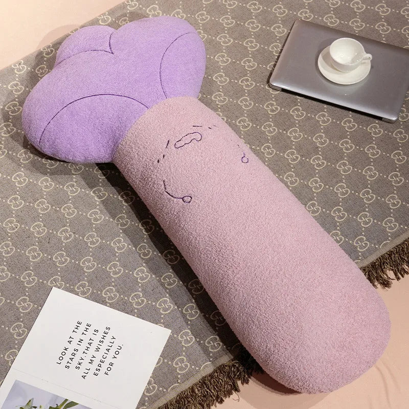 Cute Radish Plush Body Pillow with Embroidered Face - Image 7