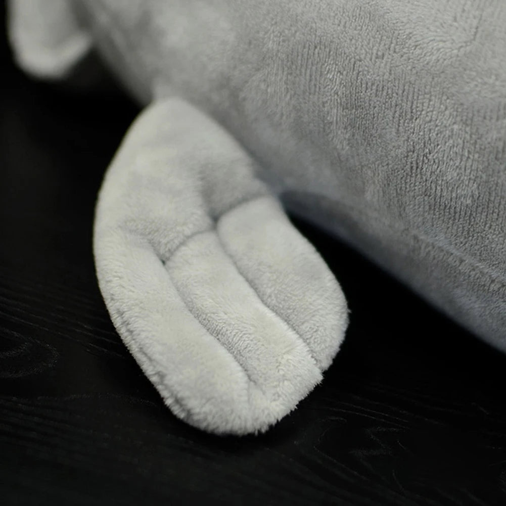 Cute Light Gray Manatee Plush Toy - Image 6