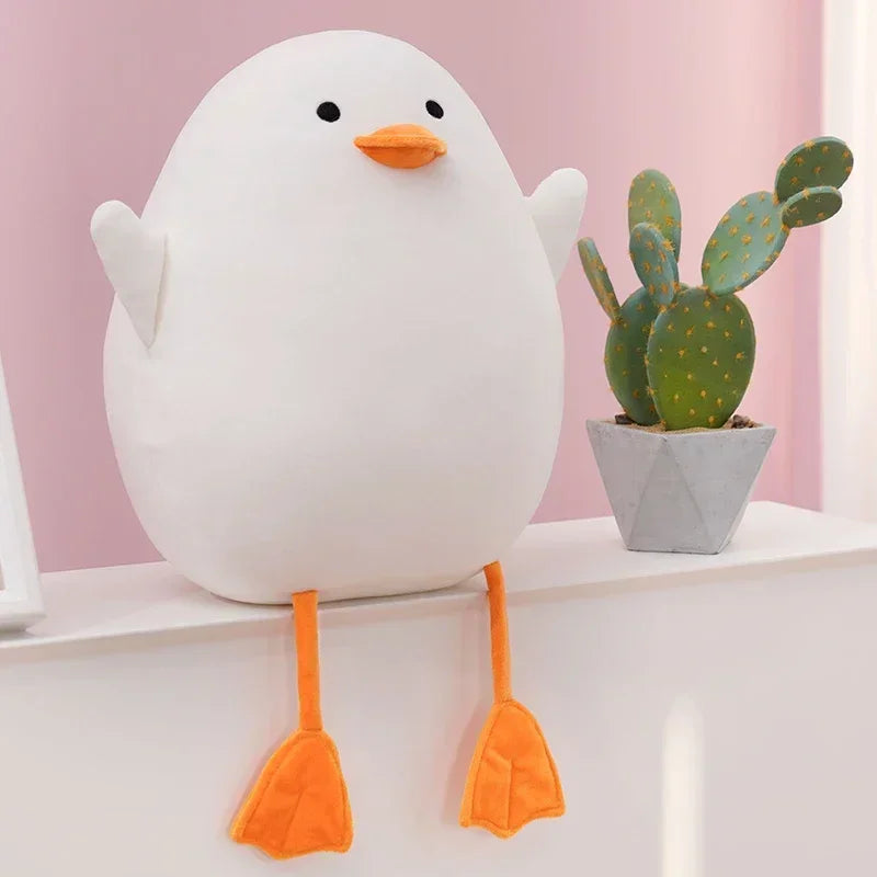 Kawaii White Duck Plush Toy with Orange Feet - Image 5